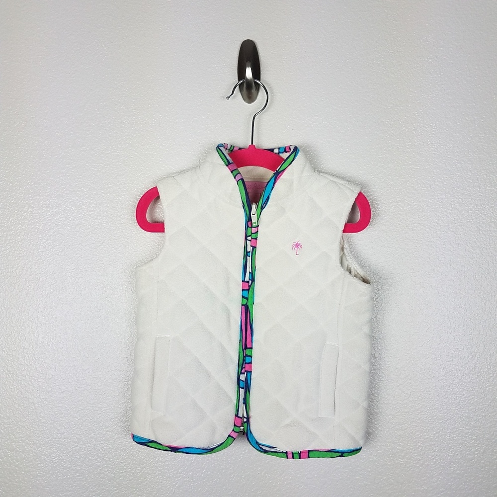 Lilly Pulitzer Size 2 toddler quilted vest Pockets